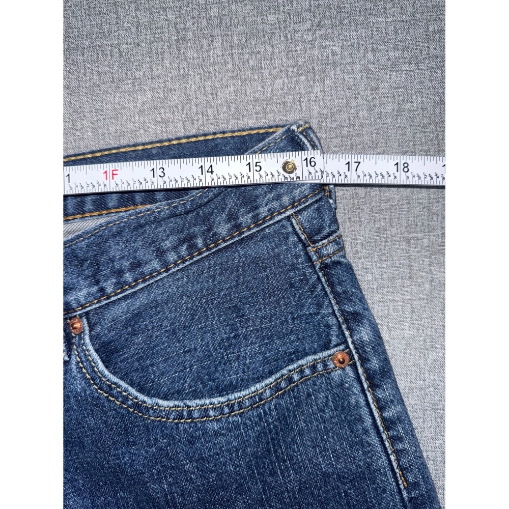 Levis Levi 34 550 Relaxed Fit Denim Shorts Blue Medium Wash Vintage Style Jorts - Picture 7 of 13